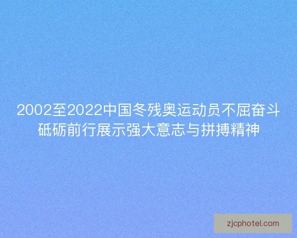 2002至2022中国冬残奥运动员不屈奋斗砥砺前行展示强大意志与拼搏精神